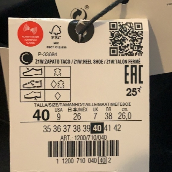 NWT. Zara Black Suede Leather High-Heels Shoes. Size 9. - Picture 8 of 8